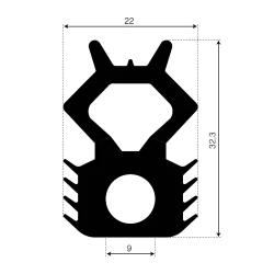 Lift/Port Profil Svart
