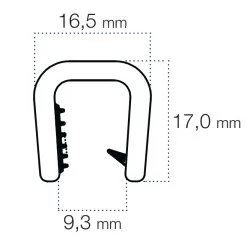 Kantlist 8-9mm PVC VIT
