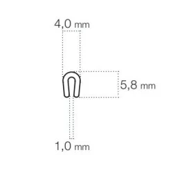 U-Profil 1mm PVC