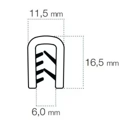 Kantlist - 3-5mm - PVC - GRÅ