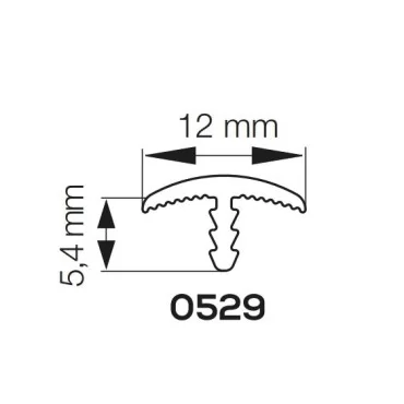 Bordsfrontremsa för 12 mm tallrik