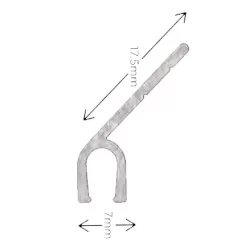 Borstlist 45 Gr. i aluminium 30mm - 3 meter