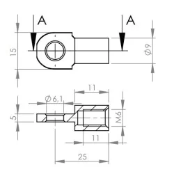 Öga Ø6,1mm Stål