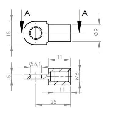 Öga Ø6,1mm Stål