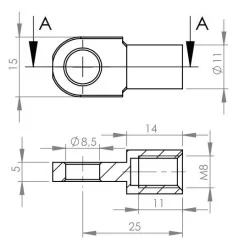 Öga Ø8,5mm Stål