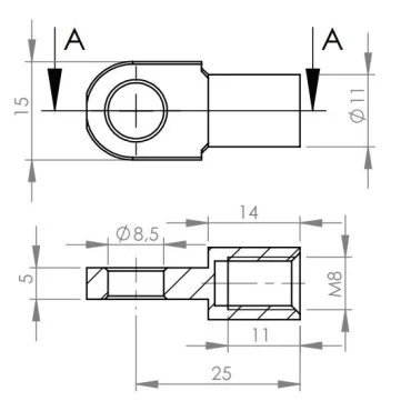 Öga Ø8,5mm Stål