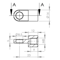 Öga Ø8,5mm Stål
