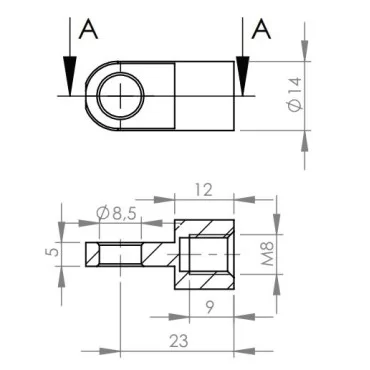 Öga Ø8,5mm Stål