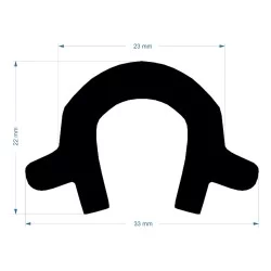 Inlägg Lista PVC1062 Svart