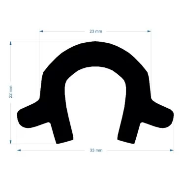 Inlägg Lista PVC1062 Svart