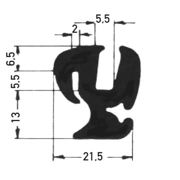 G5-6/P2mm S-Type Fönsterprofil