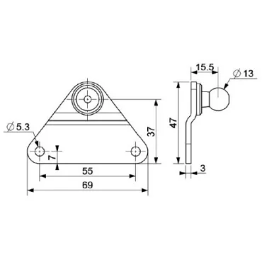 Bulbbeslag Ø13mm