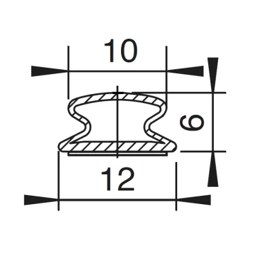 12x10mm D-Profil - Fällbar