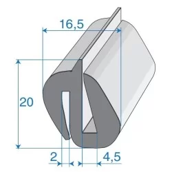 G4-5/P2mm S-Type Fönsterprofil