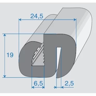 G6-7/P2-3mm S-Type Fönsterprofil