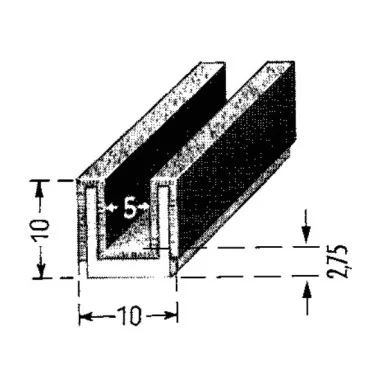 Kanallist 5mm m. filt