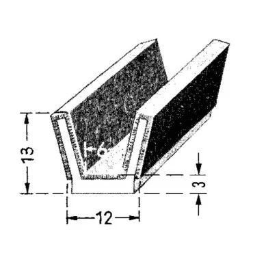 Kanallist 6mm m. filt