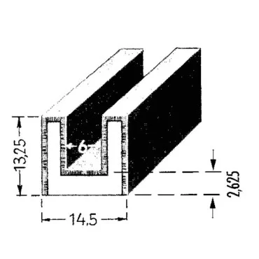 Kanallist 6mm m. filt