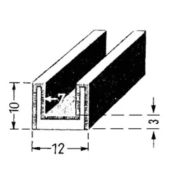Kanallist 6mm m. filt