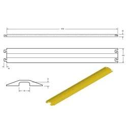Kabelskydd - 1 KANAL - 39x12mm