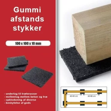 Avstånd bitar granulat 100x100x10mm