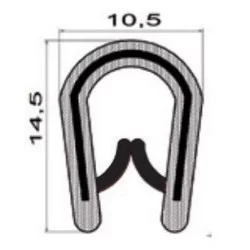 Kantlist POM 1-4mm Svart