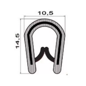 Kantlist POM 1-4mm Svart