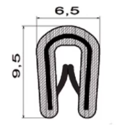 Kantlist POM 0,5-2mm Svart