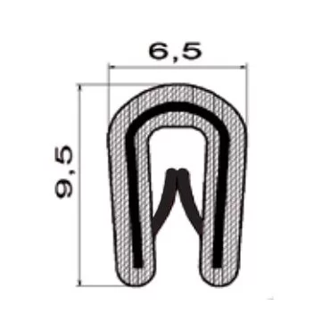 Kantlist POM 0,5-2mm Svart