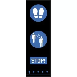 Avståndsmatta Blå - COVID-19/Corona matta