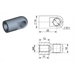 Öga Ø8,1mm Stål
