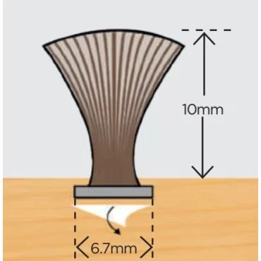 Flexibel borstlist 10mm - GRÅ