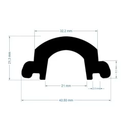 Inlägg Lista PVC1065 Svart