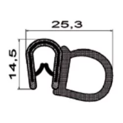 1,5-3,5mm Kantlist med sidotätning