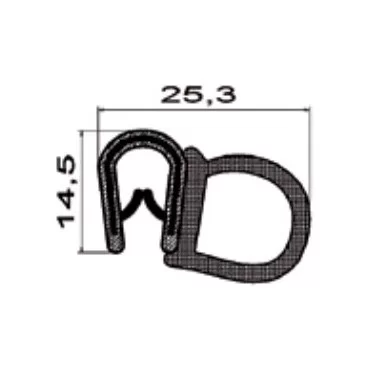 1,5-3,5mm Kantlist med sidotätning