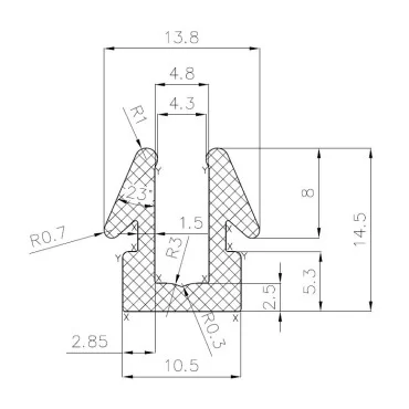 U-Profil 4mm Gummi