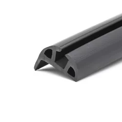 Relingslist 25x12/22mm Svart