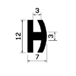 H-profil - 3mm