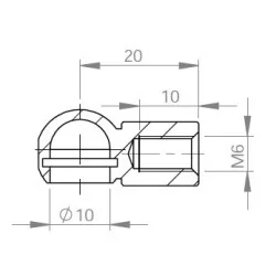 Bollhuvud för Ø10mm Stål