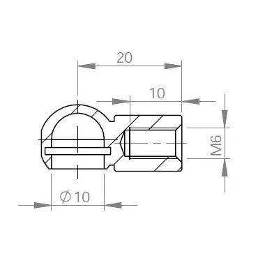 Bollhuvud för Ø10mm Stål