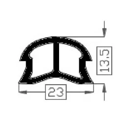 Inläggslist PVC1022 SVART