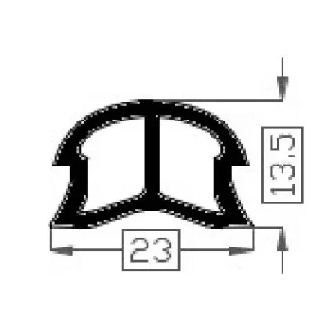 Inläggslist PVC1022 SVART