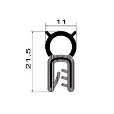 2-4mm Kantlist PVC med topptätning