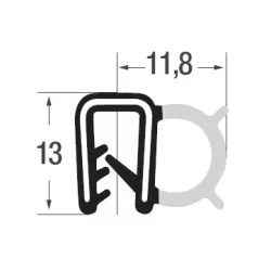 1-3mm Kantlist SILIKON Grå
