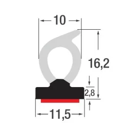 Tätningslist 8637 med lim