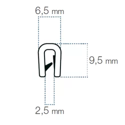 Kantliste Hvid 1,5-2mm PVC
