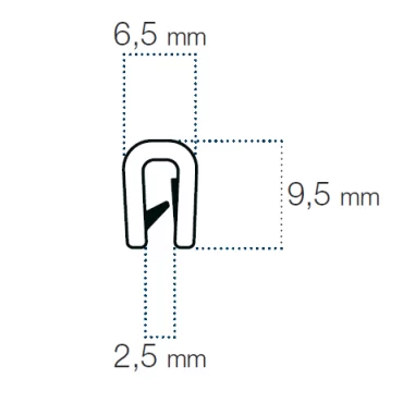Kantliste Hvid 1,5-2mm PVC
