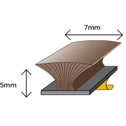 Brun Flexibel Børsteliste 