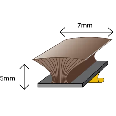 Brun Flexibel Børsteliste 